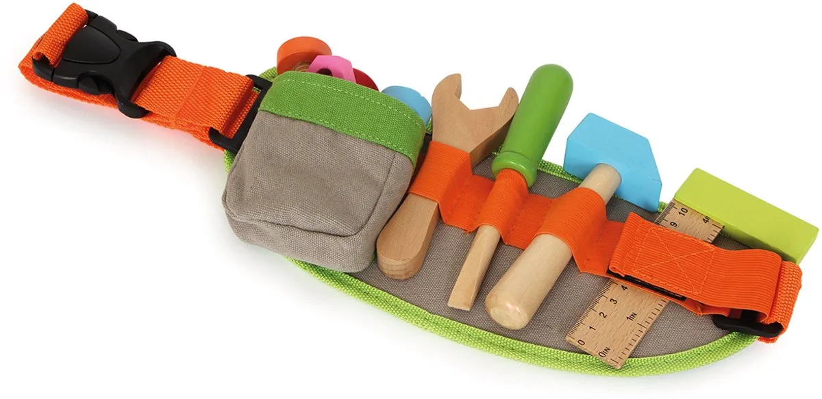 Wooden Tool Belt von small foot in Mehrfarbig – Produktfoto