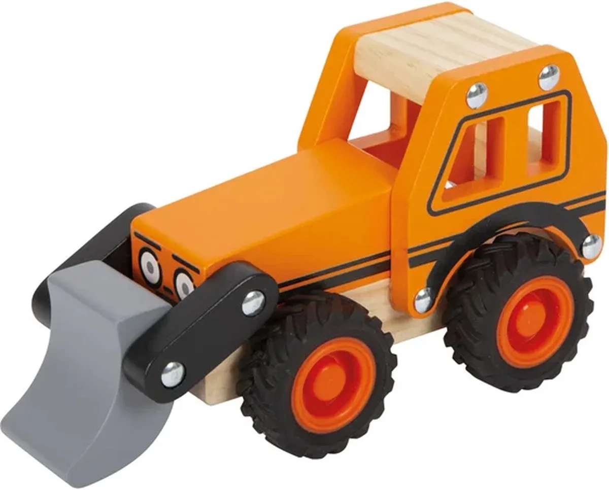 Houten Graafmachine van small foot in Oranje – productfoto