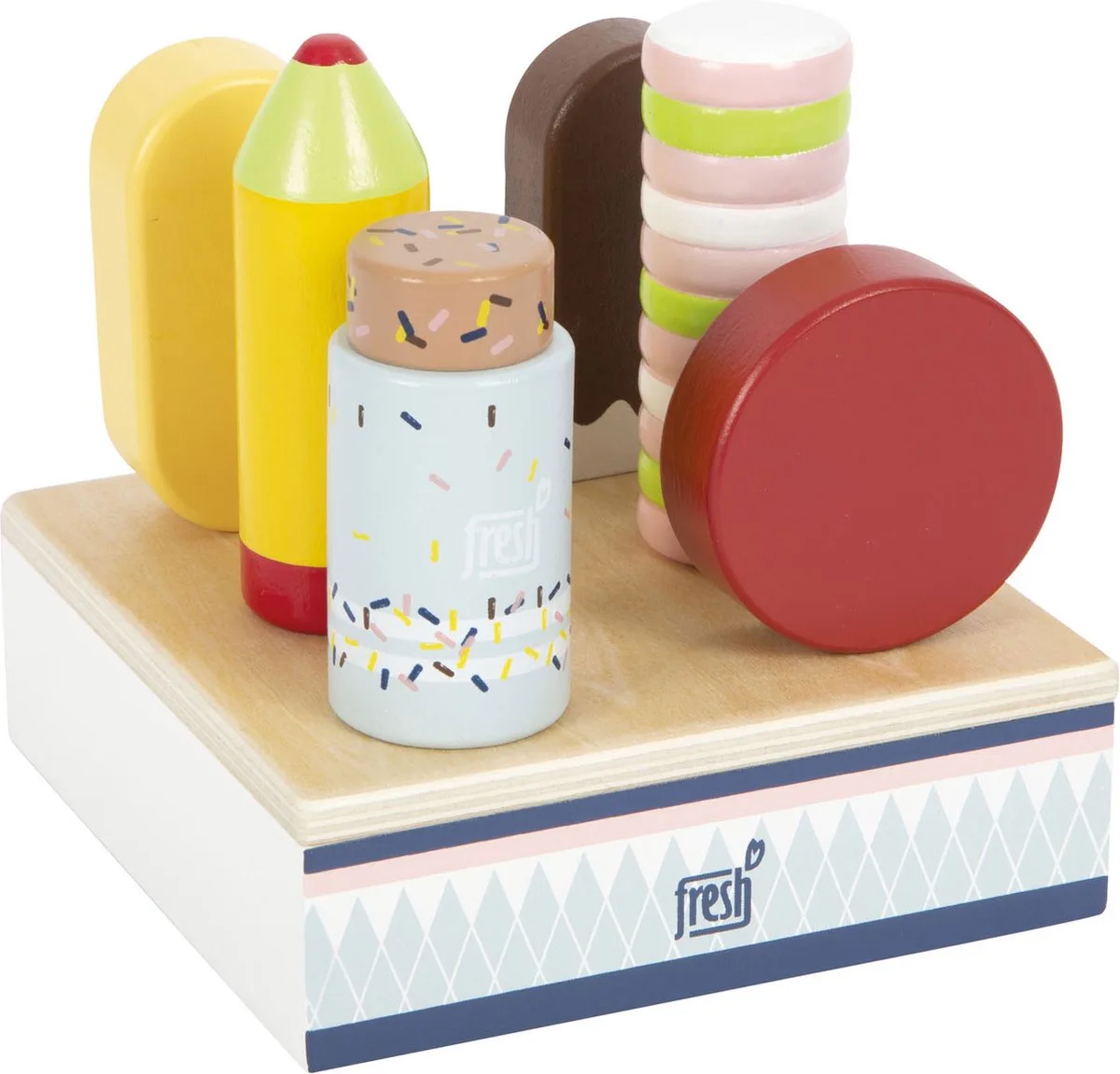 Houten Ijsjes Fresh met Standaard, 7dlg. fra small foot i Flerfarvet – produktbillede