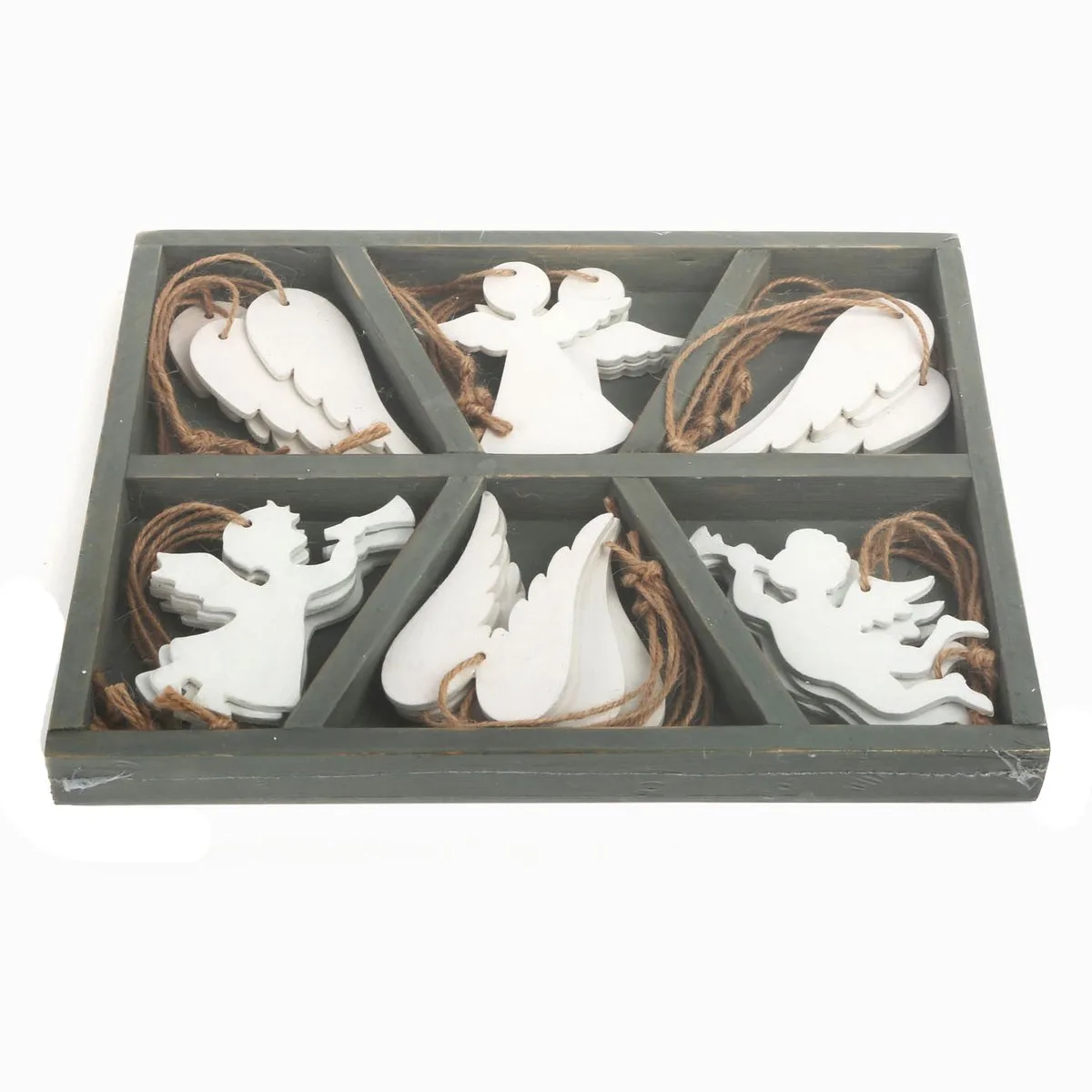 Houten Kersthangers Engel, 18st. de small foot en Multicolore – photo du produit