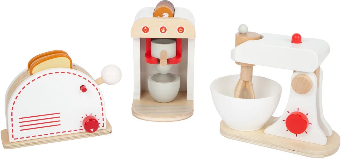 Houten keukenapparatenset, Set van 3 by small foot in White – product photo