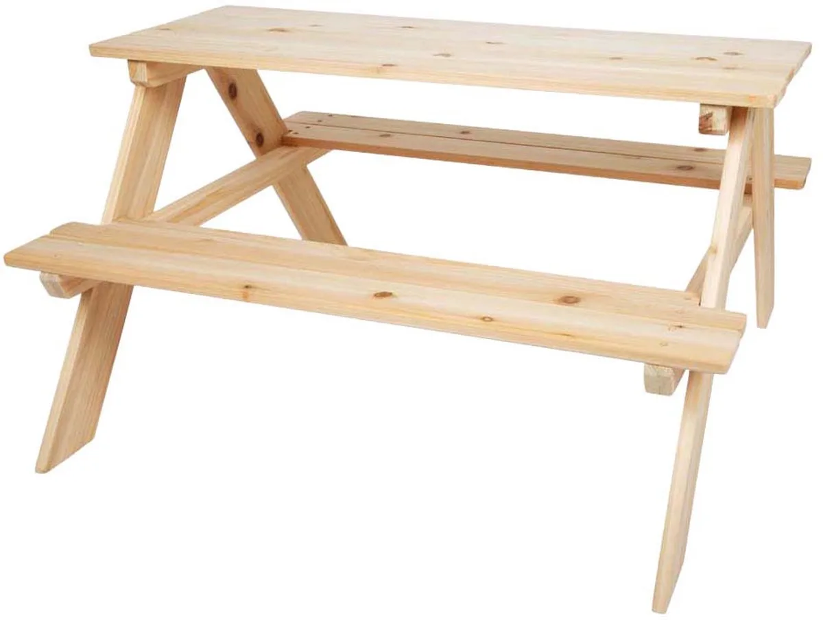 Wooden Childrens Picnic Table von small foot in Mehrfarbig – Produktfoto