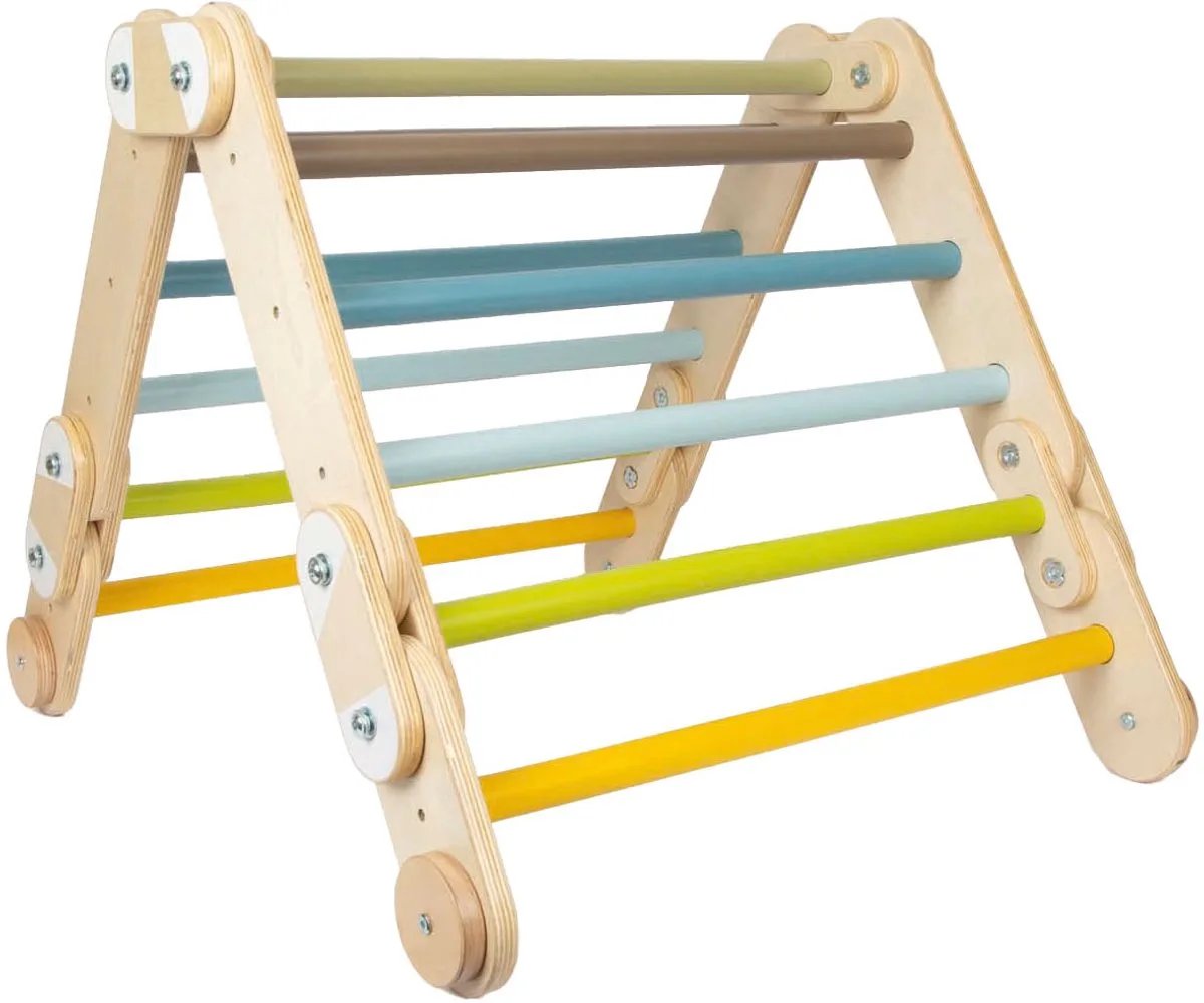 Houten Klimrek 2in1 Driehoek en Wandrek Adventure van small foot in Meerkleurig – productfoto