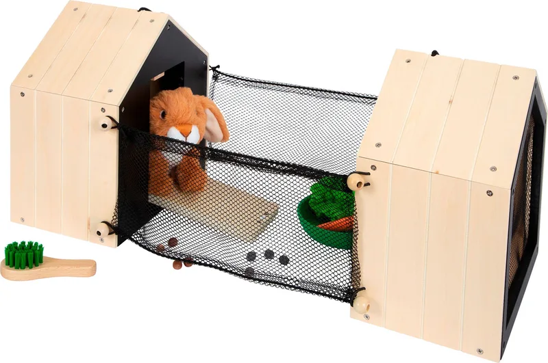 Houten Konijnenhok met Konijn Pluche, 15dlg. van small foot in Meerkleurig – productfoto 2 van 3