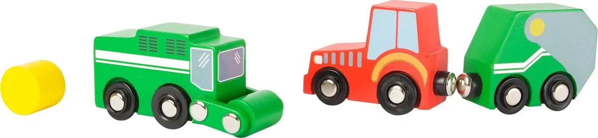 Houten Landbouwvoertuigenset 4-delig de small foot en Multicolore – photo du produit