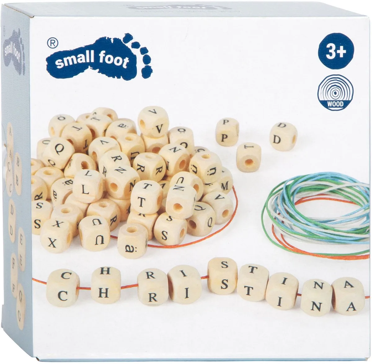 Houten Letterkralen Kettingen Maken, 300 Kralen de small foot en Multicolore – photo du produit