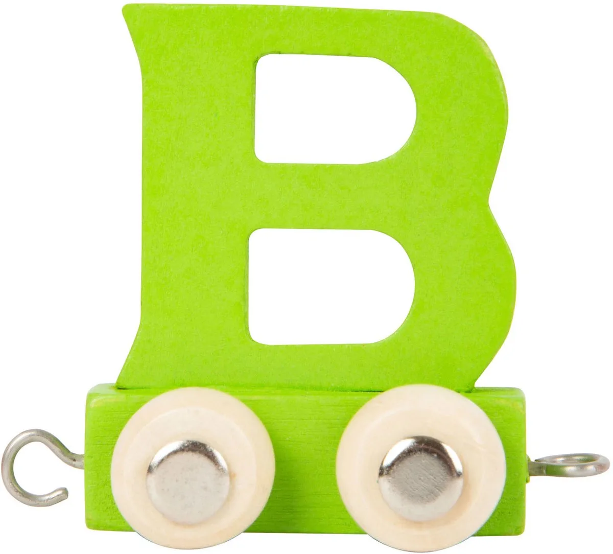 Houten Lettertrein - B - 12 stuks de small foot en Vert – photo du produit