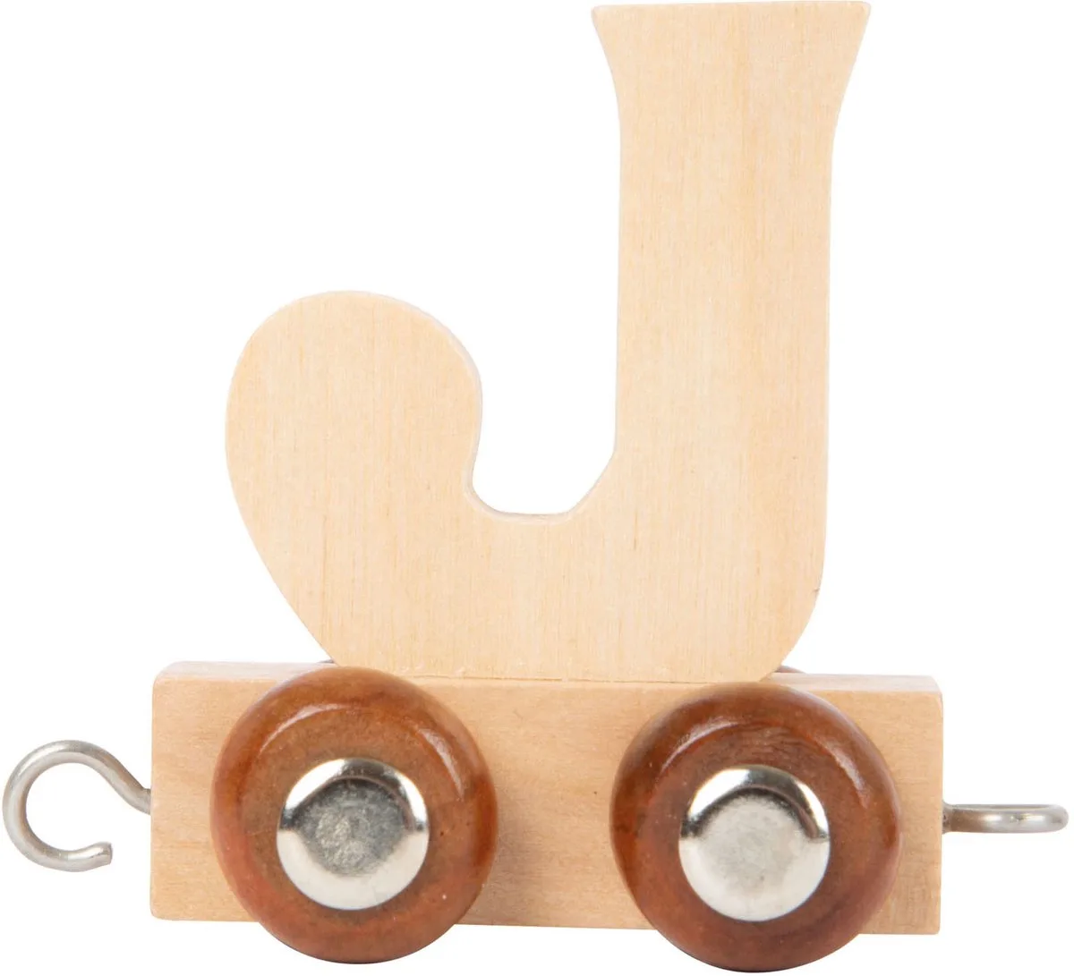 Houten Lettertrein - J fra small foot i Natur – produktbillede