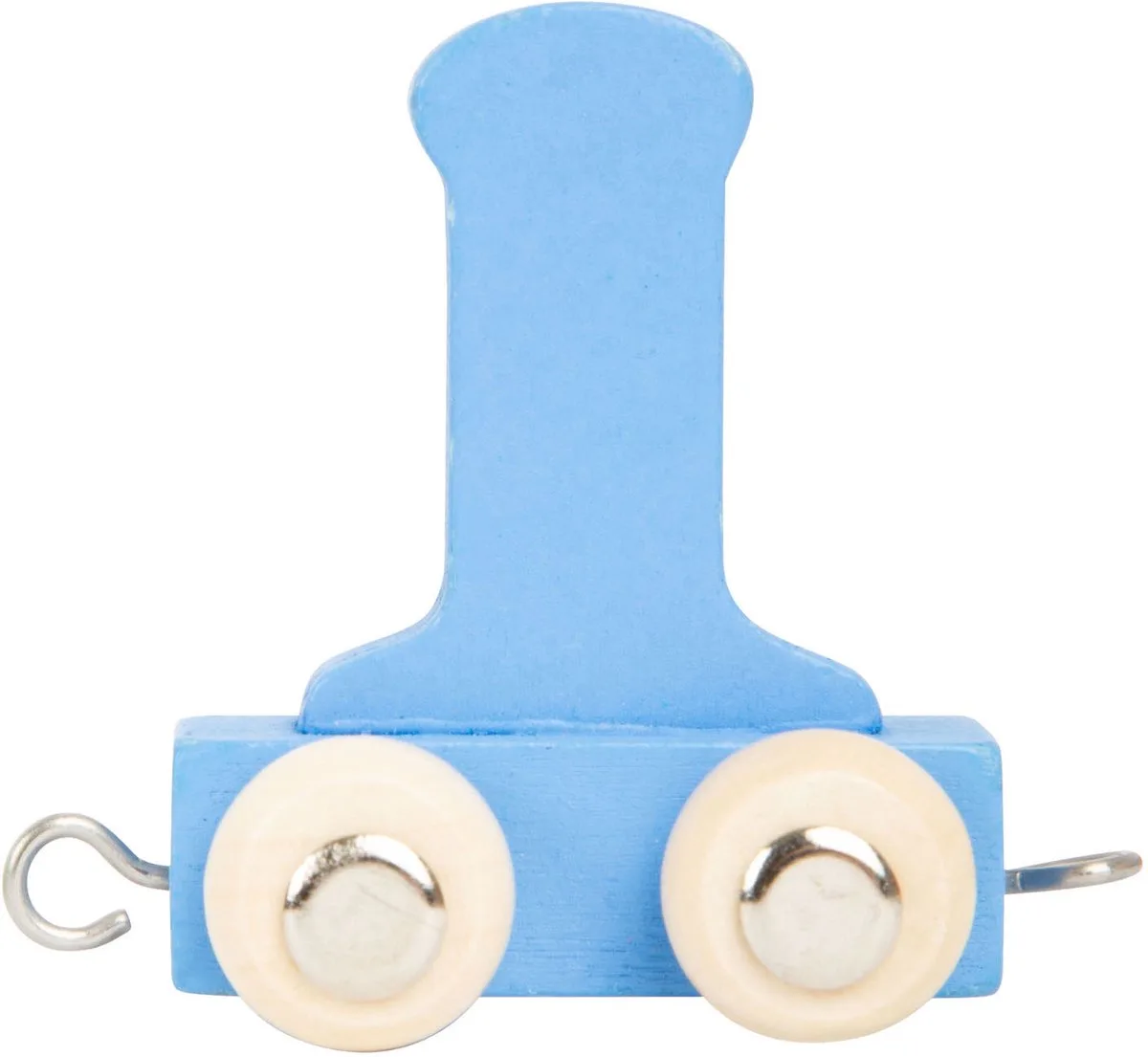 Houten Lettertrein Kleur - I von small foot in Blau – Produktfoto