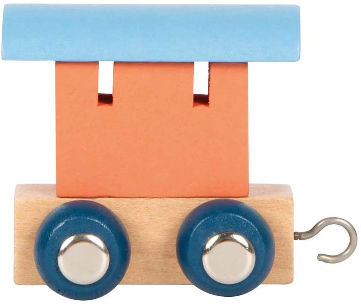 Houten Lettertrein Polar - Wagon Zalmroze Blauw - 12 stuks de small foot en Multicolore – photo du produit