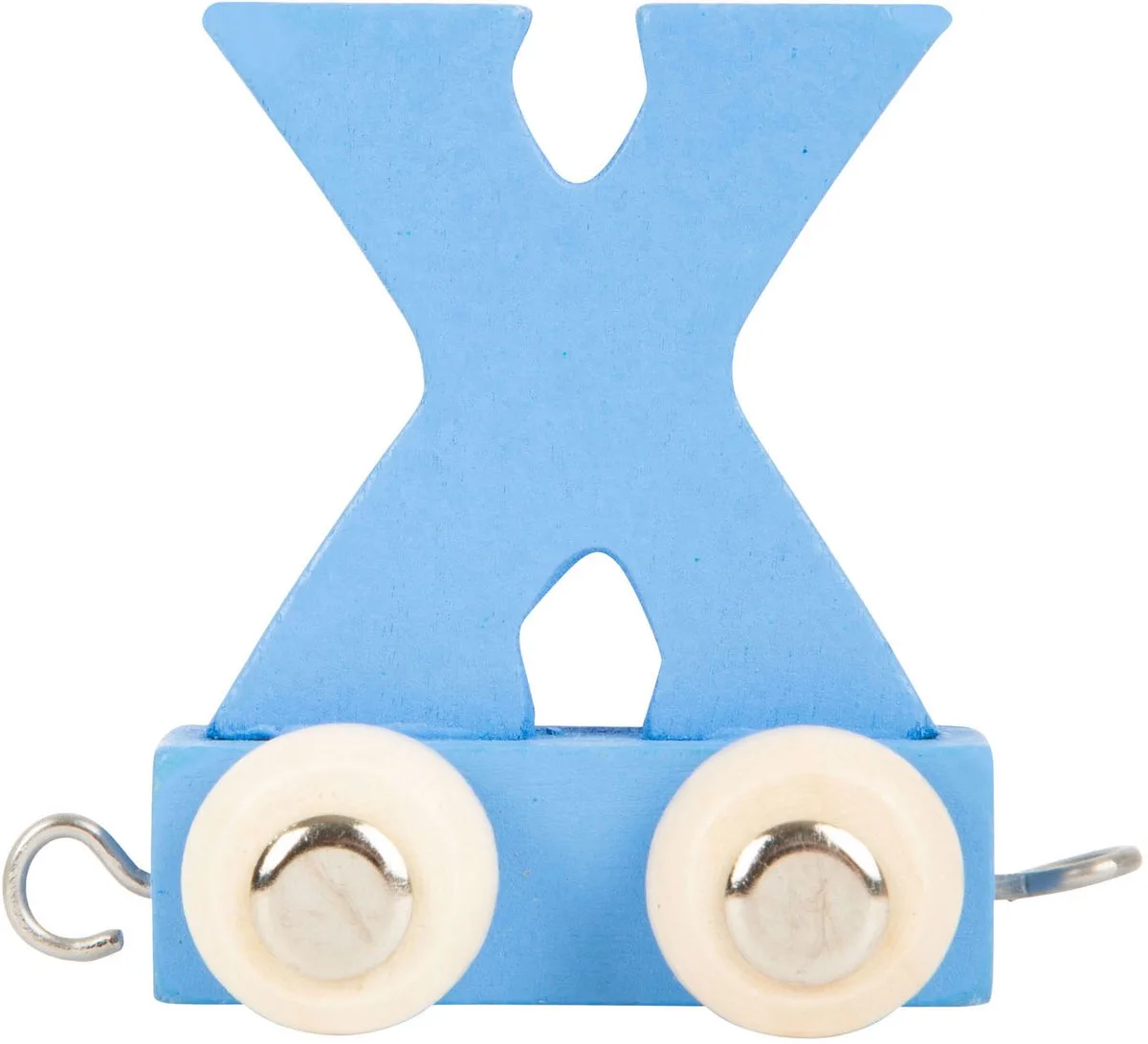 Houten Lettertrein - X - 12 stuks fra small foot i Blå – produktbillede