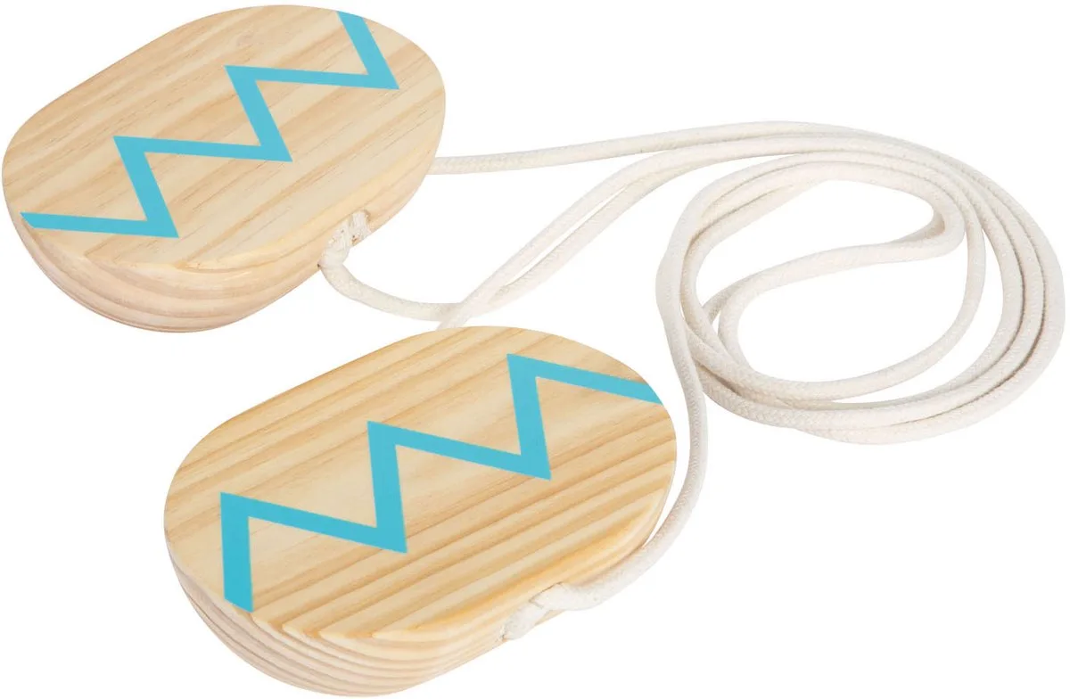 Houten Loopklossen de small foot en Naturel, Bleu – photo du produit