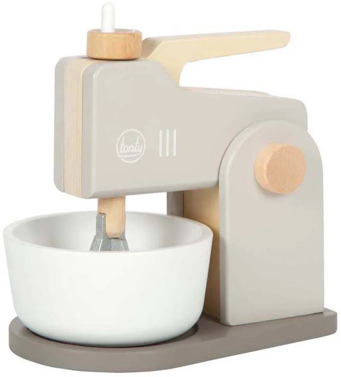 Houten Mixer Speelset Grijs Tasty fra small foot i Flerfarvet – produktbillede