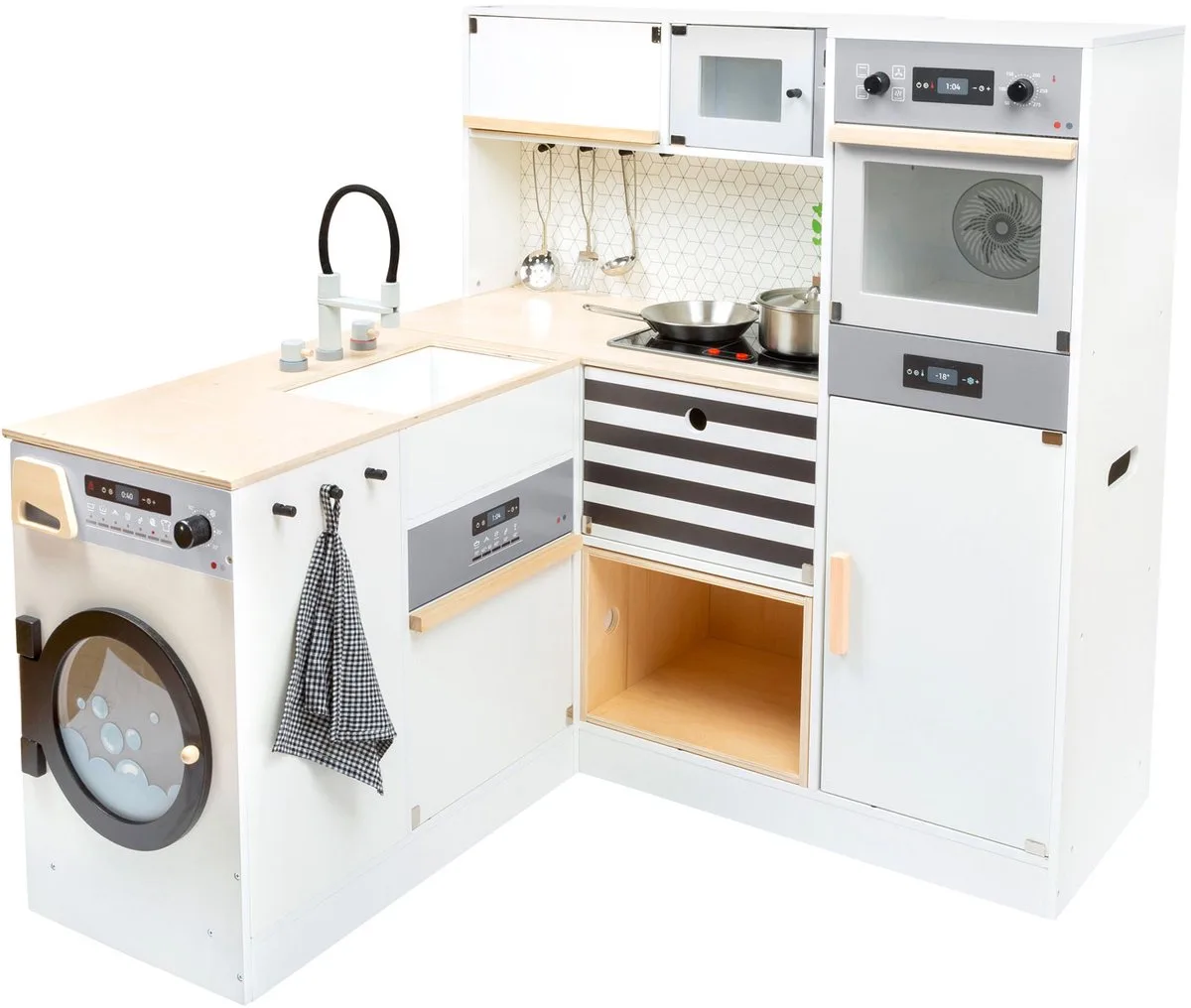 Kinderküche mit Waschmaschine modular XL von small foot in Mehrfarbig – Produktfoto