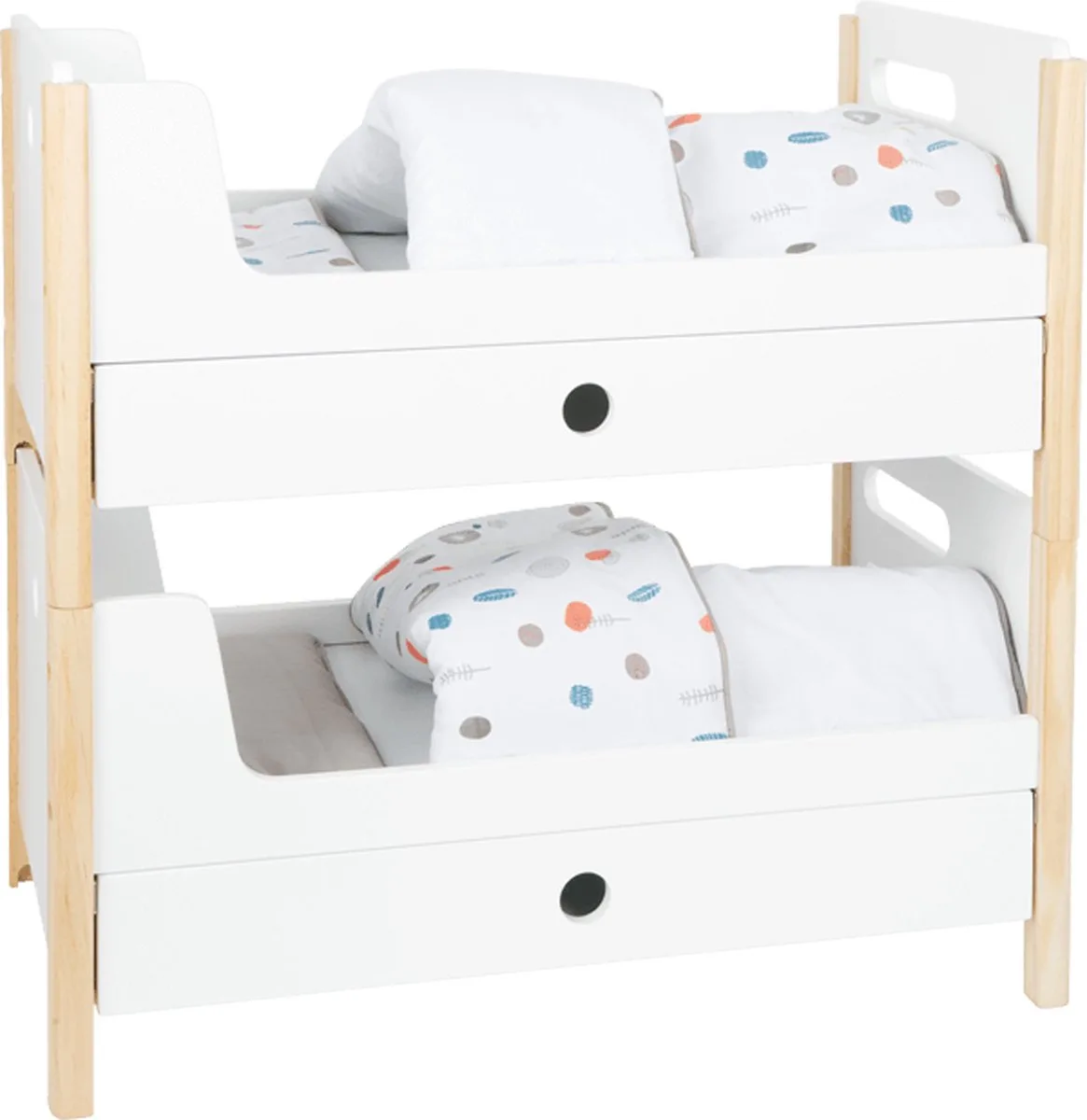Puppenhochbett aus Holz Little Button von small foot in Weiß – Produktfoto