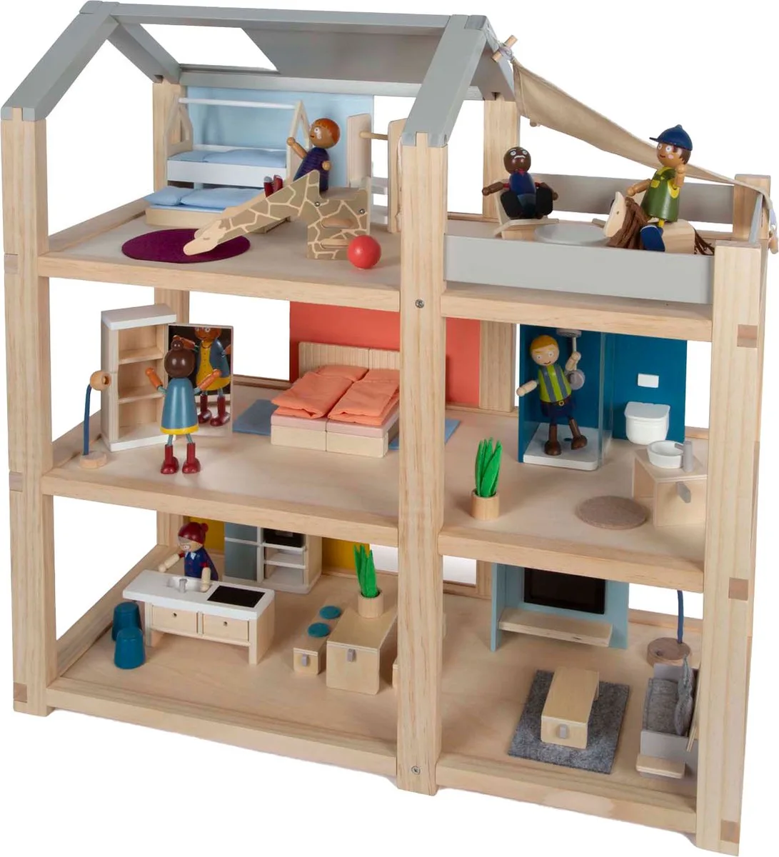 Houten Poppenhuis met Meubels de small foot en Multicolore – photo du produit