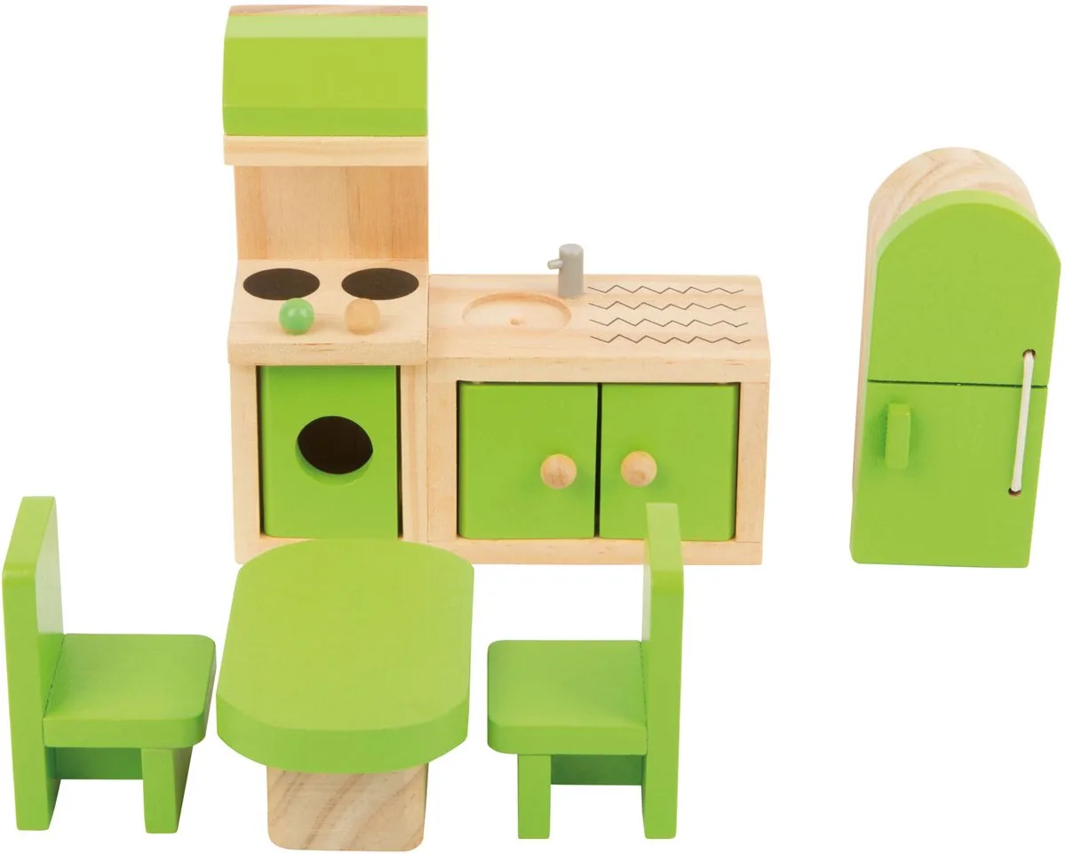 Houten Poppenhuis Meubeltjes Keuken, 5dlg. från small foot i Flerfärgad – produktbild