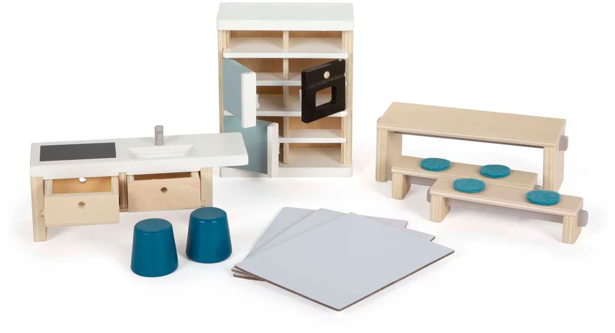 Doll House Kitchen Furniture von small foot in Mehrfarbig – Produktfoto