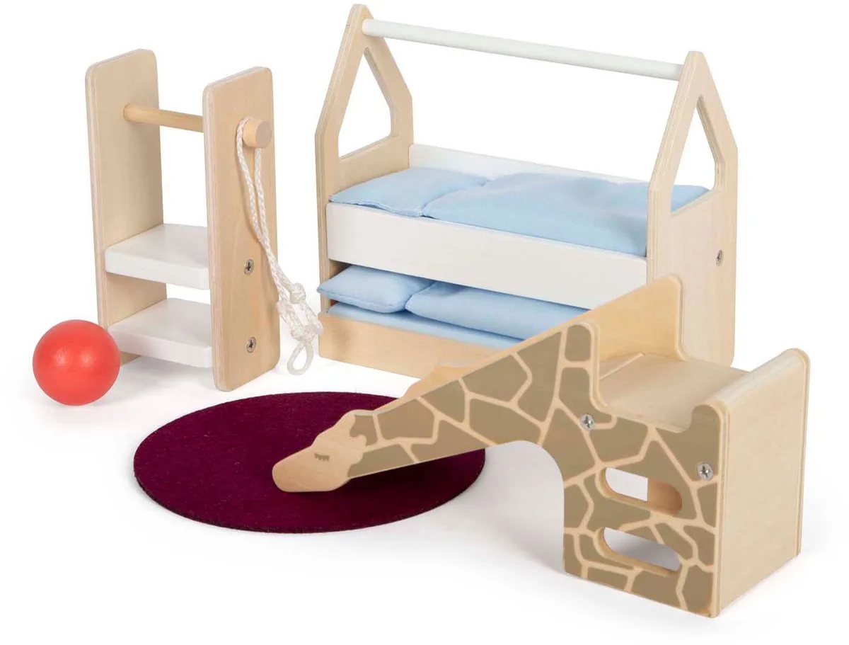 Houten Poppenhuis Meubeltjes Kinderkamer från small foot i Flerfärgad – produktbild