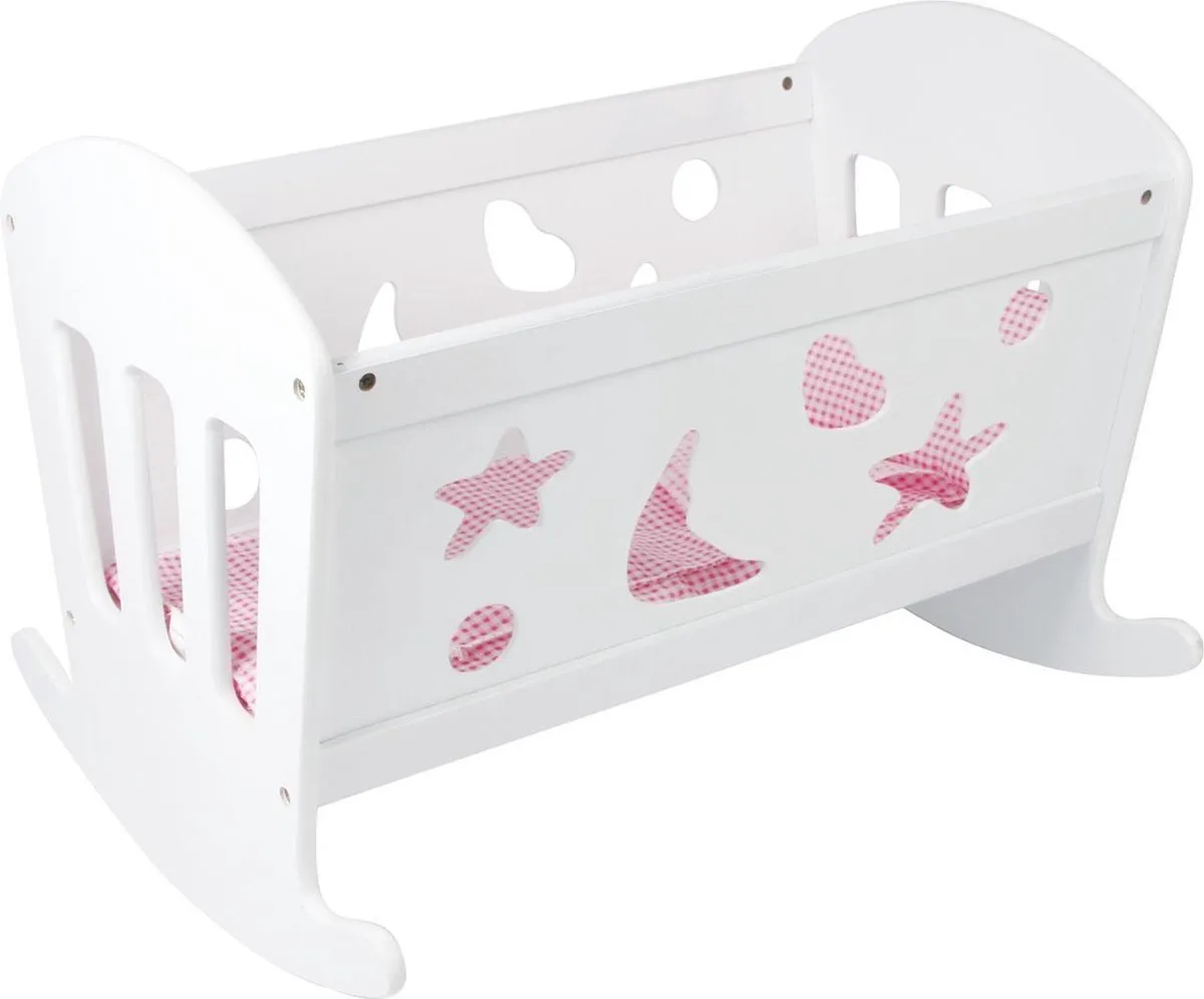 Houten Poppenwieg de small foot en Blanc – photo du produit