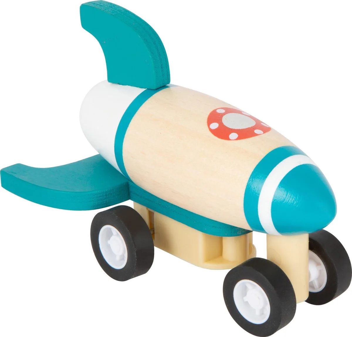 Houten Pull-back Vliegtuigen, Set van 3 van small foot in Meerkleurig – productfoto