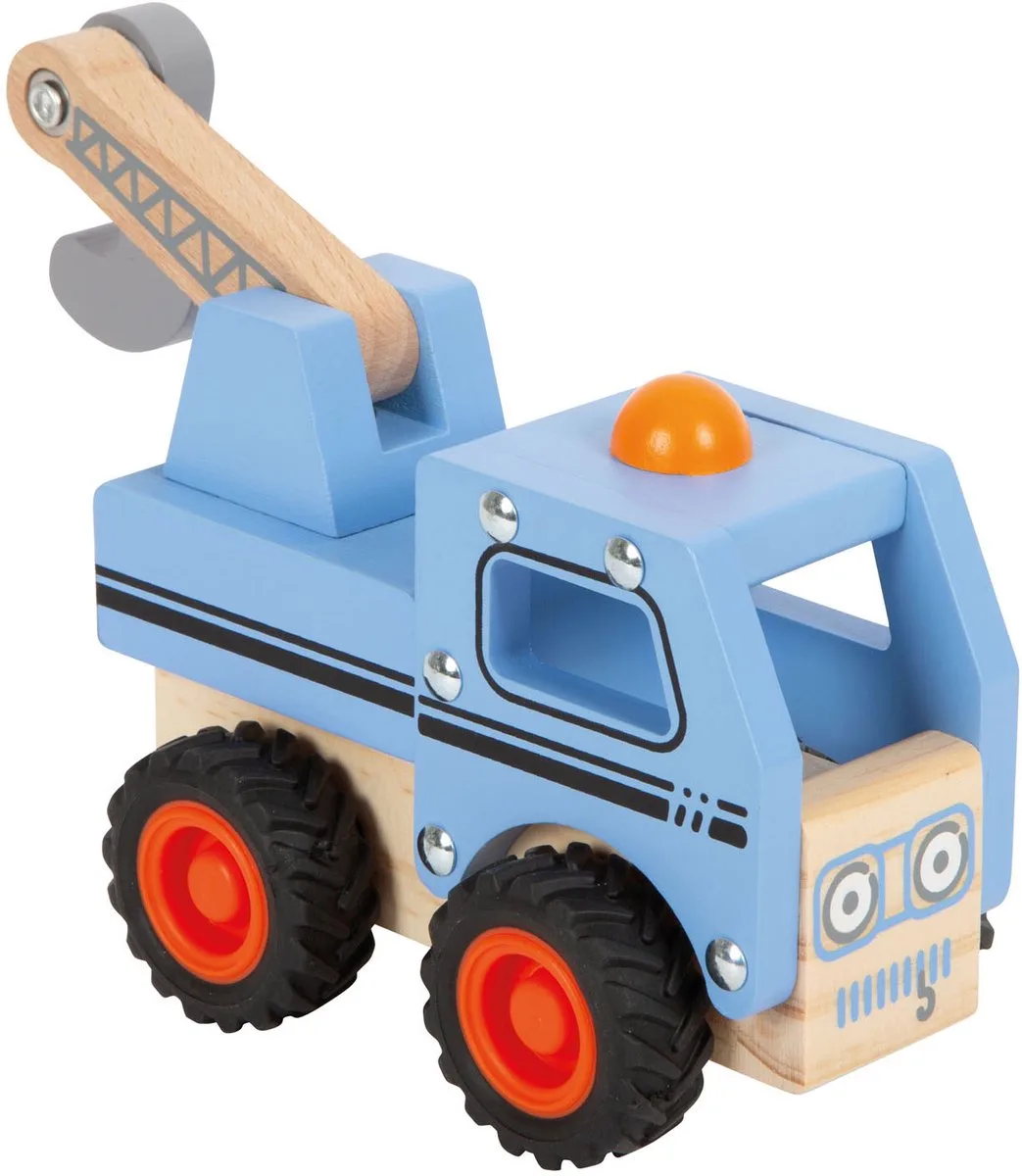 Abschleppwagen von small foot in Blau – Produktfoto