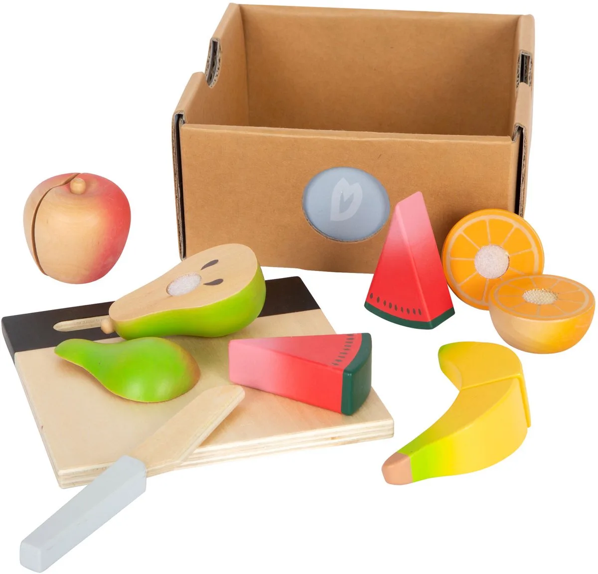 Wooden Cut and Play Food Fruit Set 13 pcs von small foot in Mehrfarbig – Produktfoto