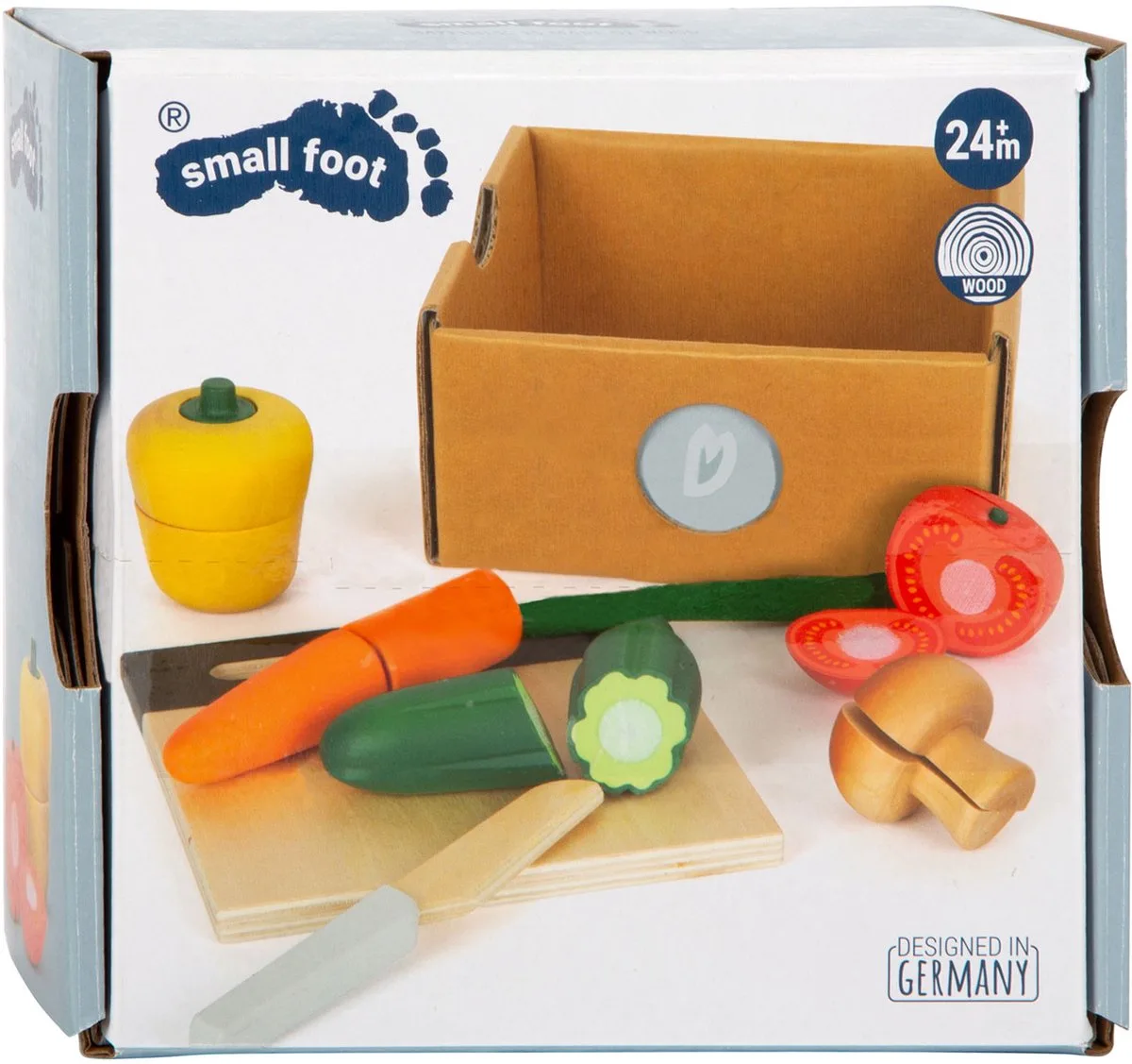 Wooden Cut and Play Food Vegetables Set 1 von small foot in Mehrfarbig – Produktfoto