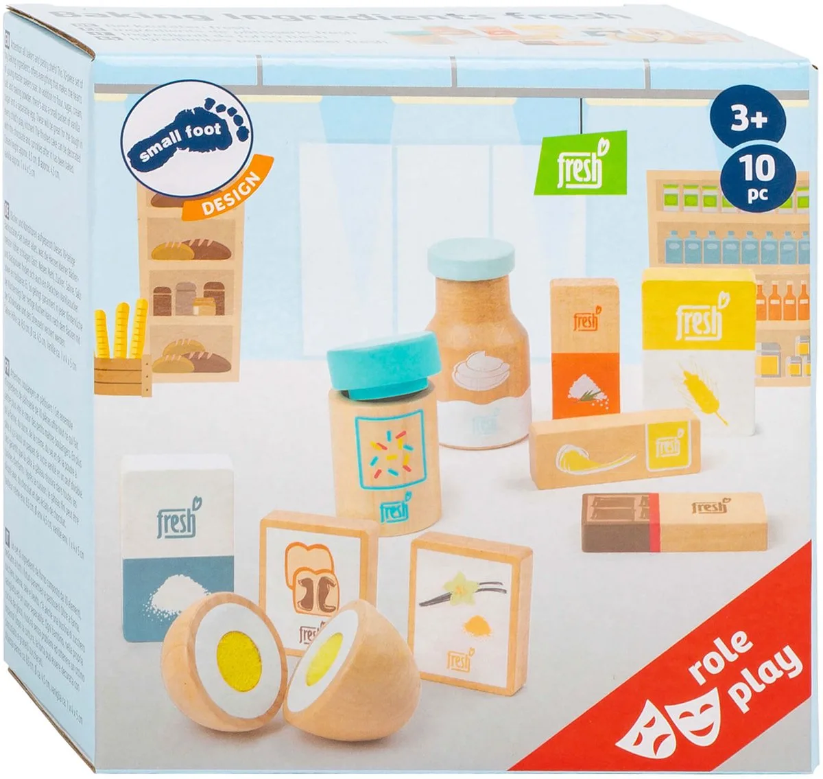 Wooden Play Food Baking Supplies 10d von small foot in Mehrfarbig – Produktfoto