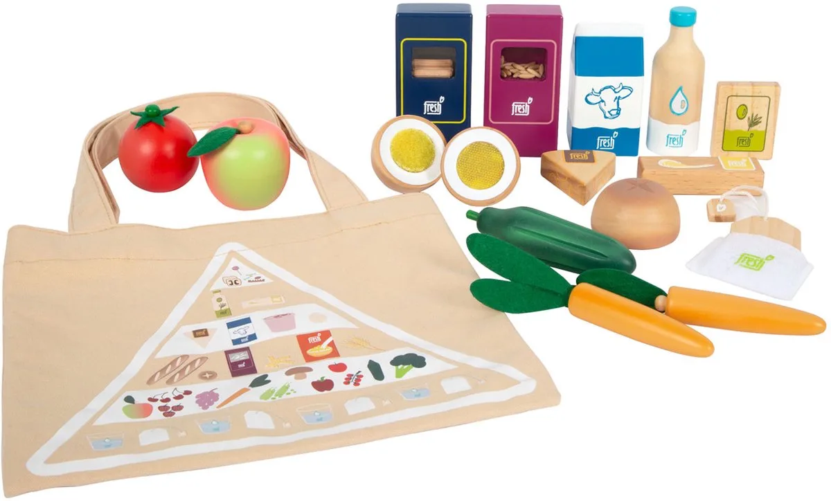 Houten Speeleten Vegetarisch Voedselset, 17dlg. von small foot in Mehrfarbig – Produktfoto