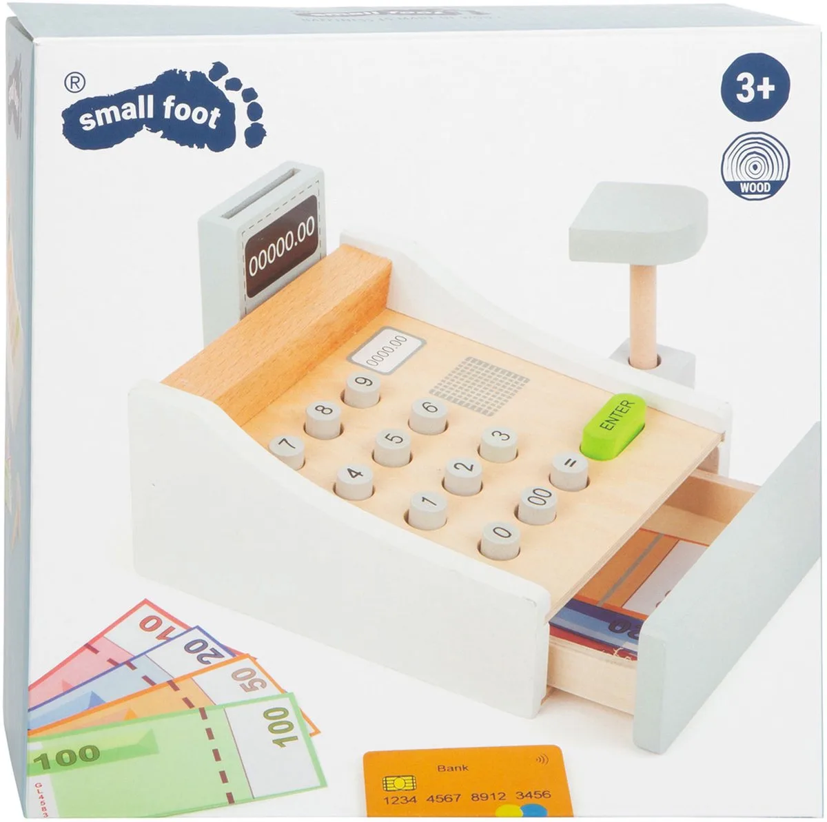 Spielkasse aus Holz von small foot in Blank – Produktfoto