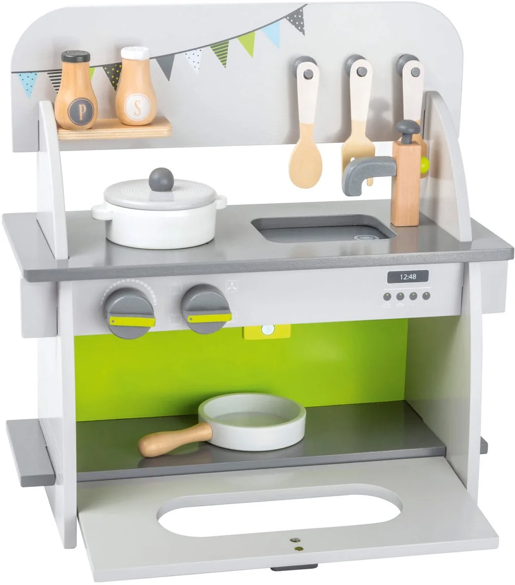 Wooden Play Kitchen Compact 9dlg von small foot in Mehrfarbig – Produktfoto