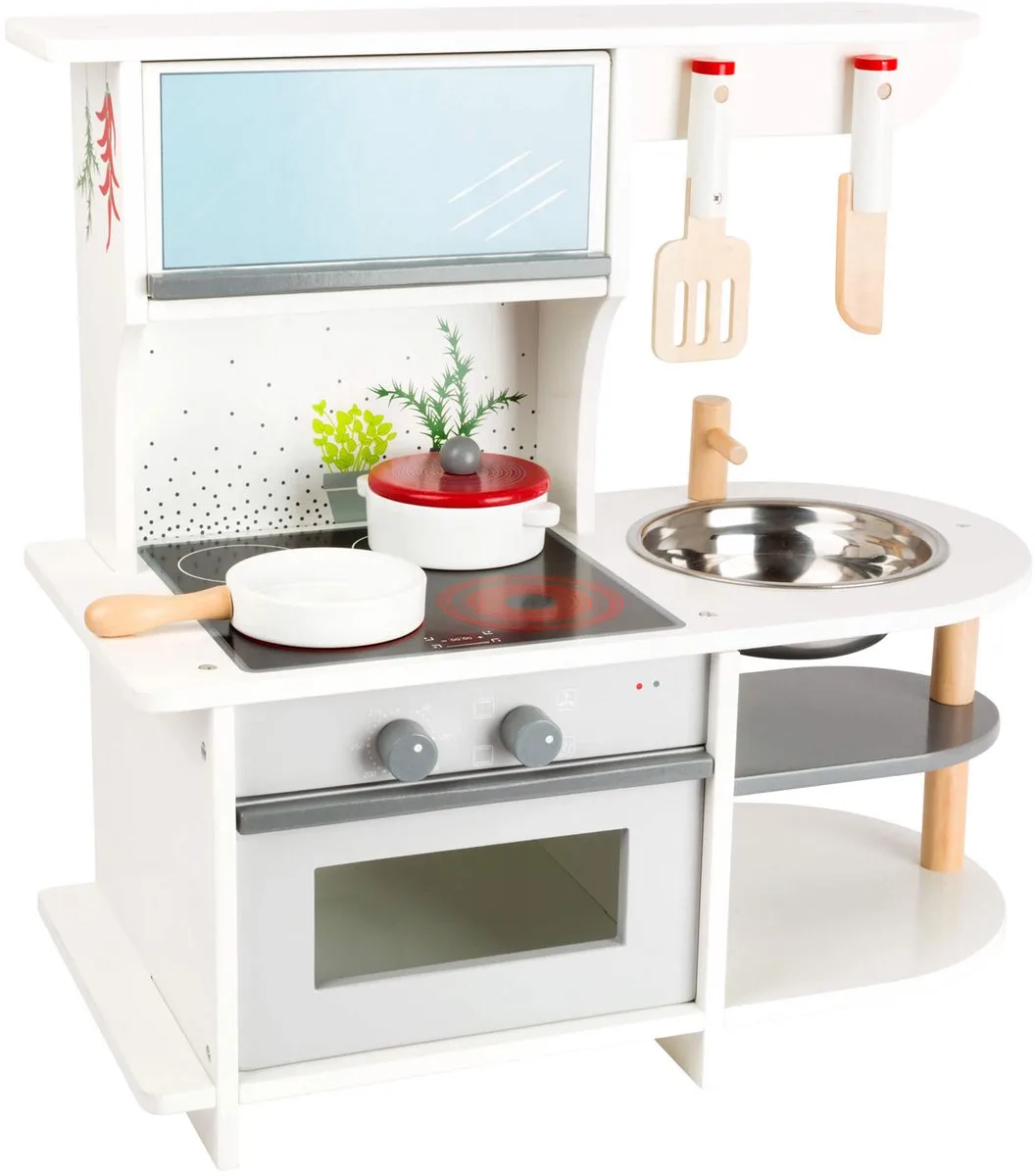 Wooden Play Kitchen Graceful 6 pcs von small foot in Grau – Produktfoto