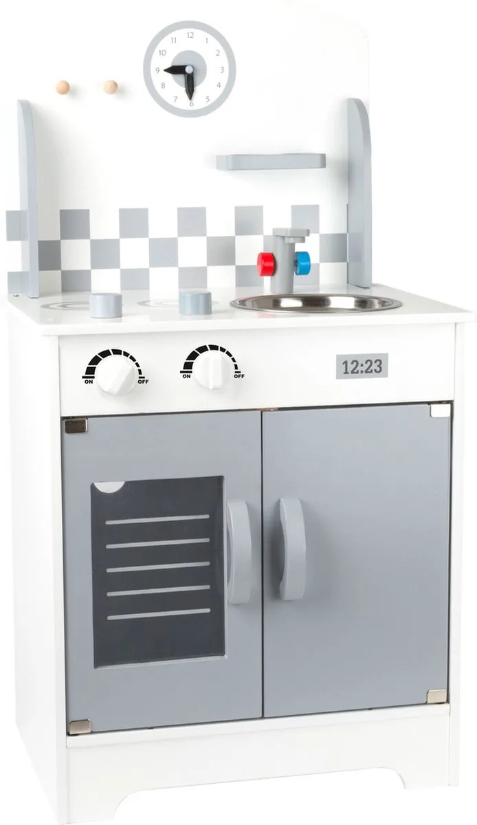 Houten Speelkeuken Met Wandklok de small foot en Gris – photo du produit