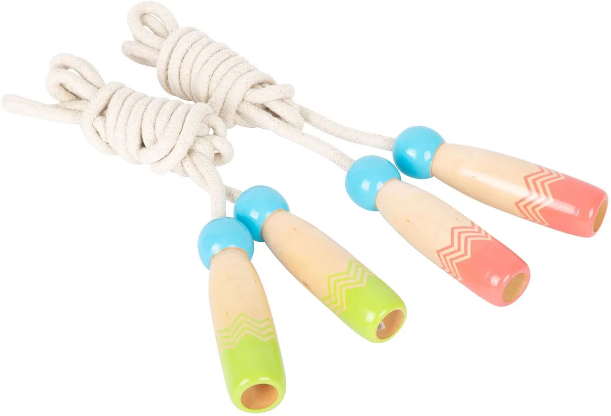Houten Springtouw met Patroon, set van 2 fra small foot i Orange – produktbillede