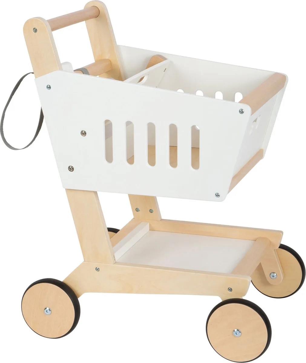 Houten Supermarkt Winkelwagen Wit de small foot en Universeel – photo du produit