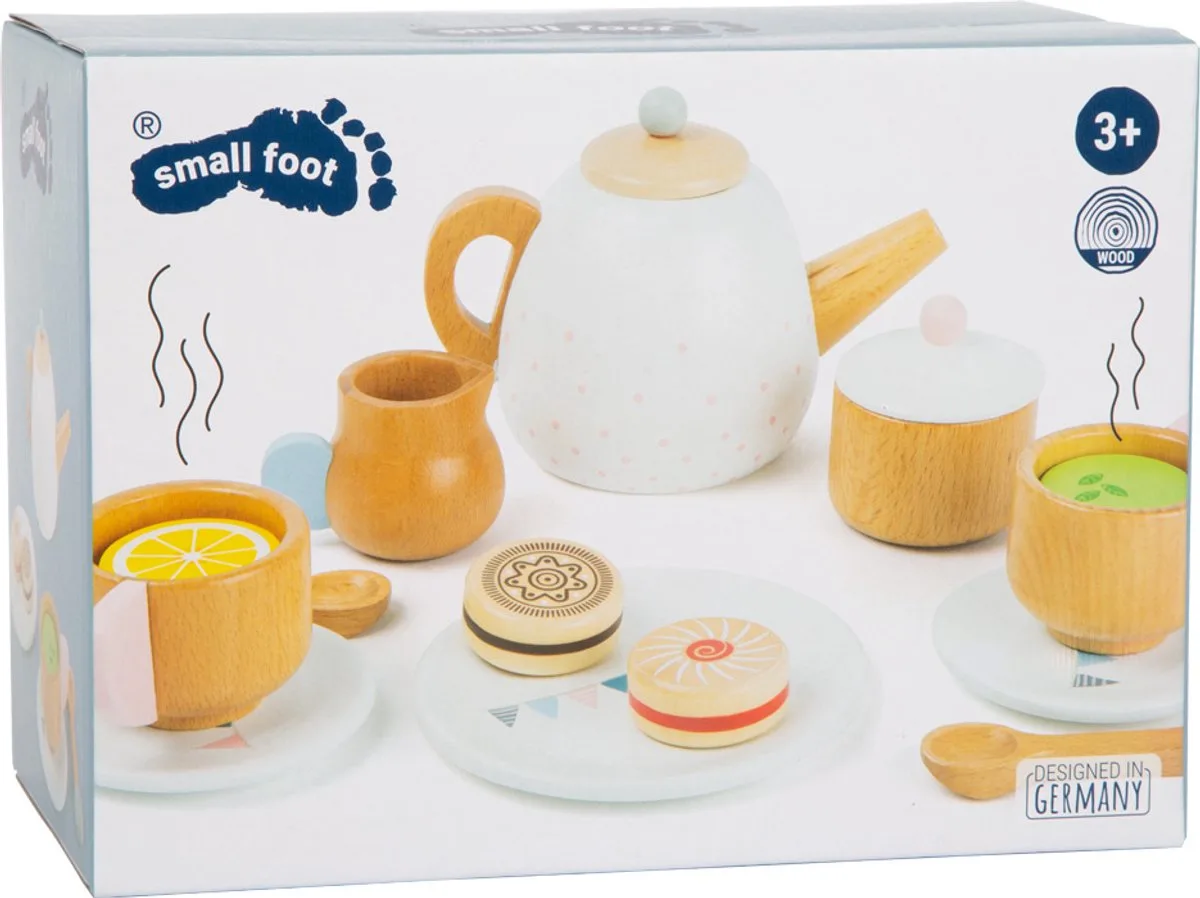Houten Theeset met Speeleten, 17dlg. van small foot in Meerkleurig – productfoto
