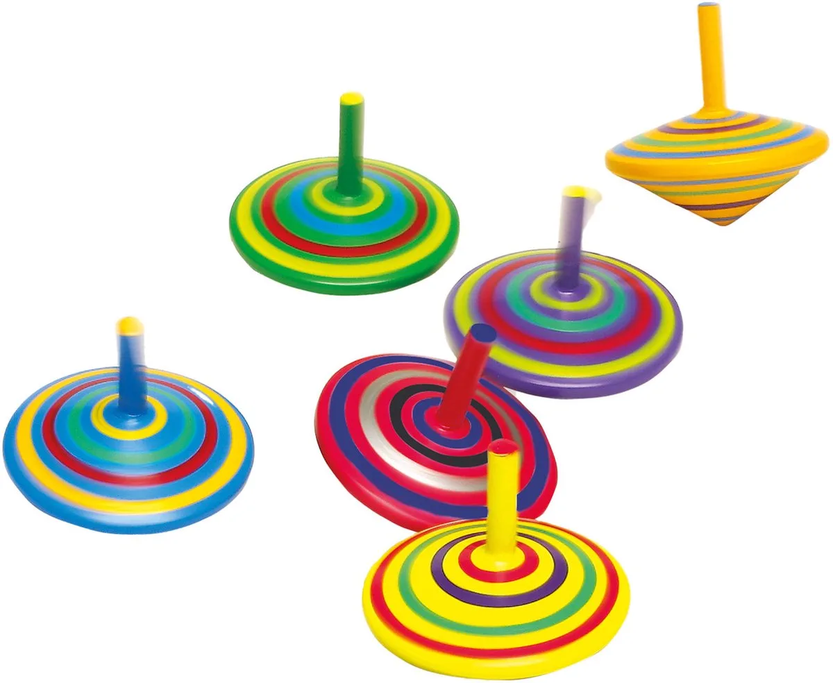 Houten Tol met Strepen, 6st. de small foot en Multicolore – photo du produit
