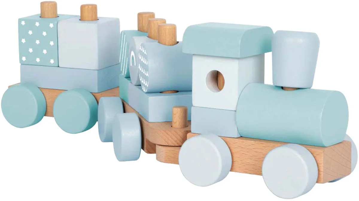 Houten Trein de small foot en Bleu – photo du produit