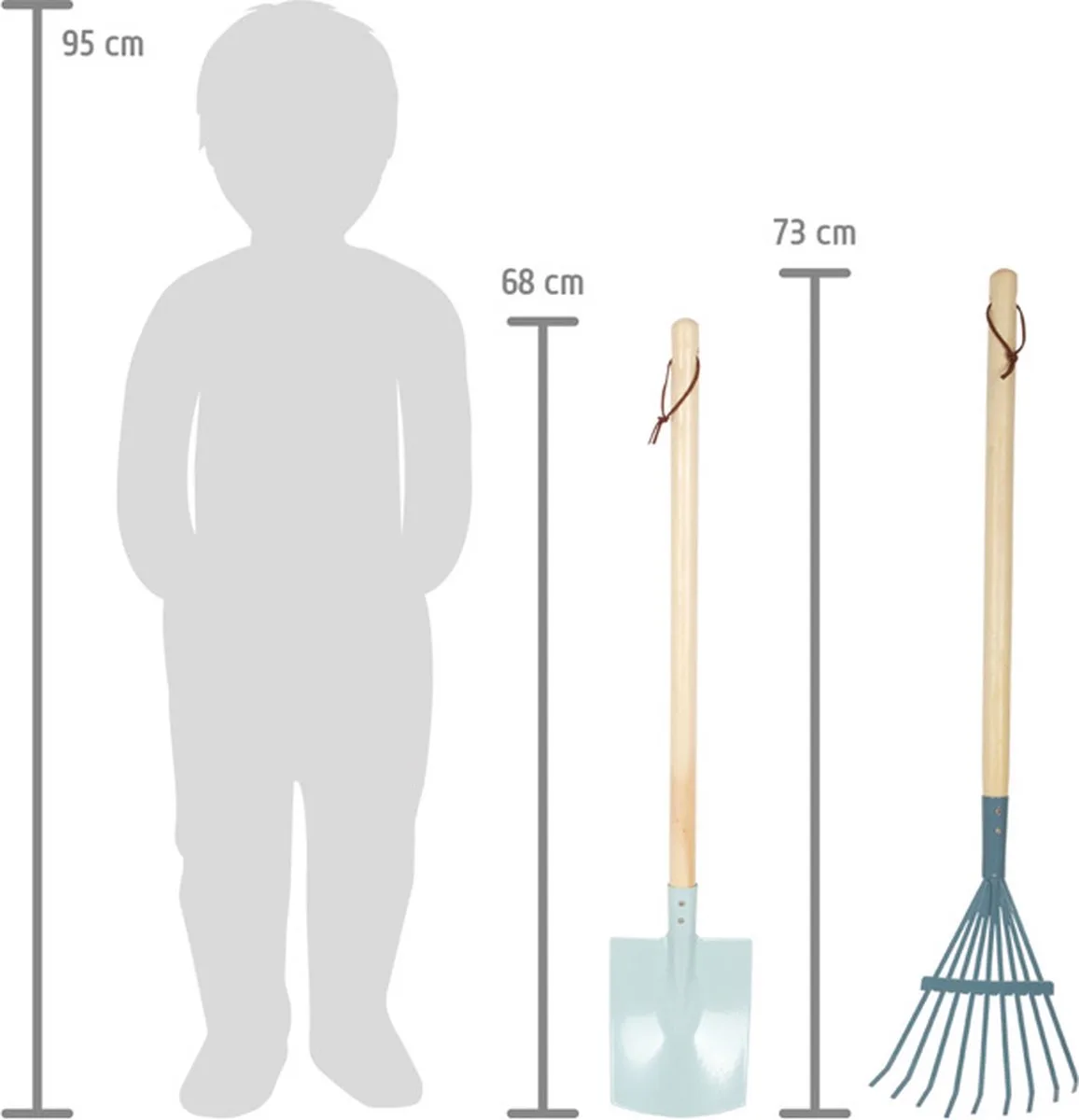 Houten Tuingereedschap, 4dlg. van small foot in Meerkleurig – productfoto
