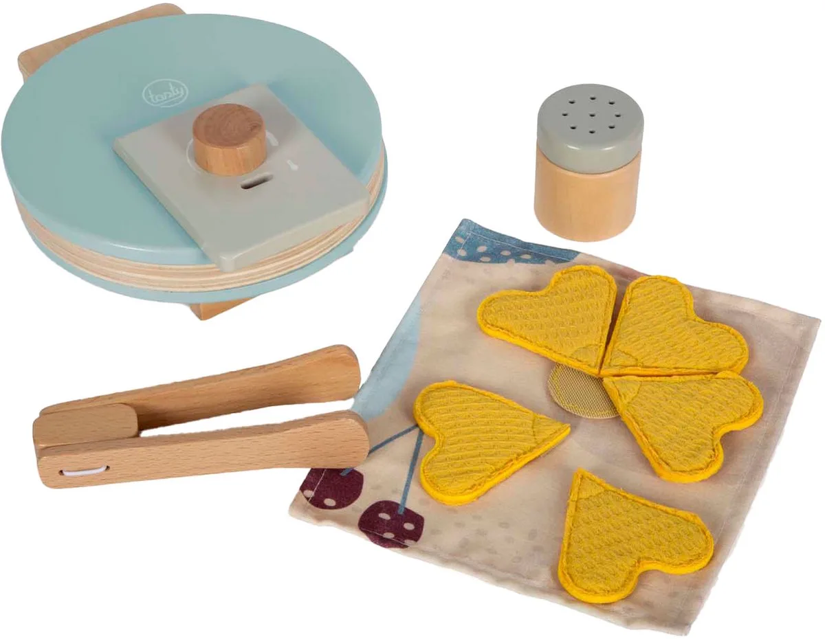 Wooden Waffle Iron Playset 10pcs von small foot in Mehrfarbig – Produktfoto