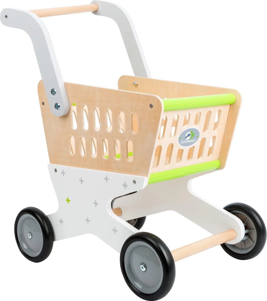 Houten Winkelwagen Supermarkt de small foot en Multicolore – photo du produit