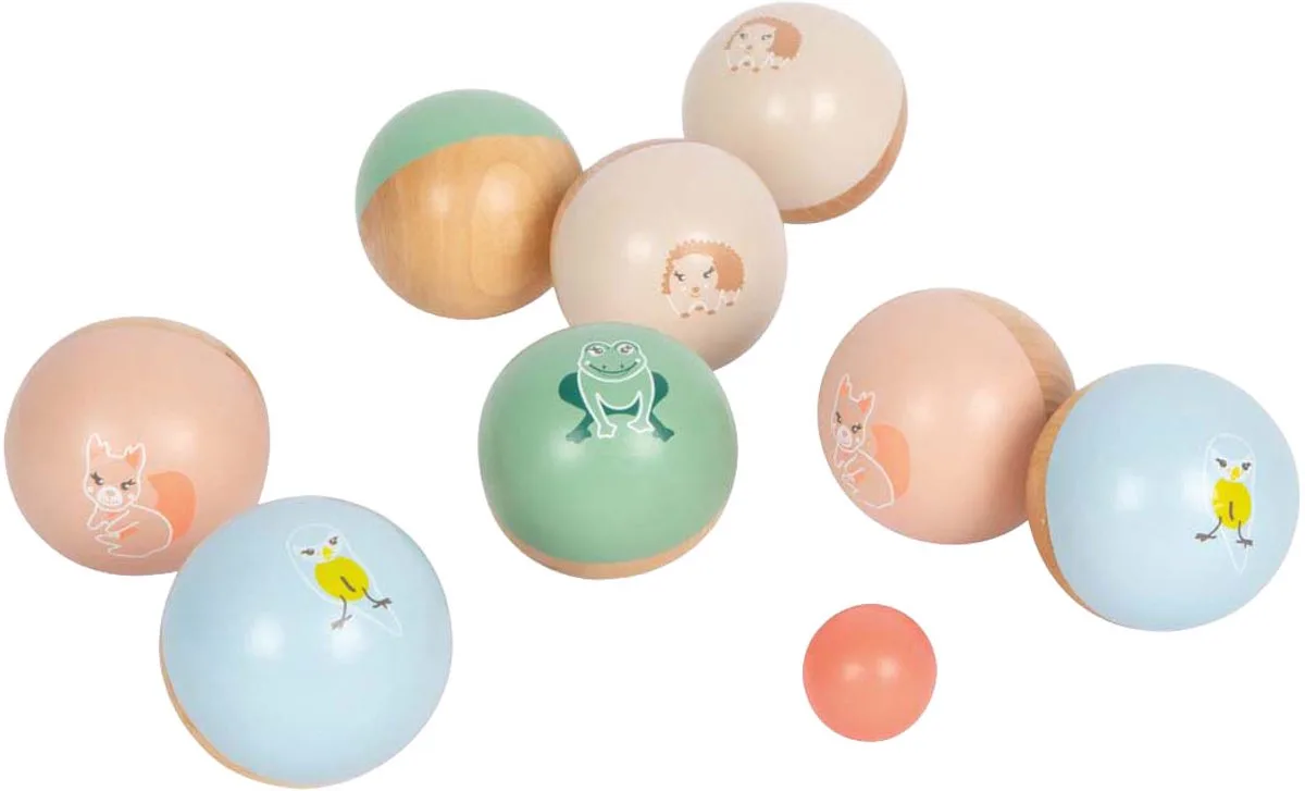 Jeu de boules Garden Buddies - 8st. fra small foot i Flerfarvet – produktbillede