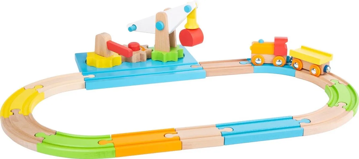 Junior Crane Wooden Toy Train by small foot in Multicolour – product photo