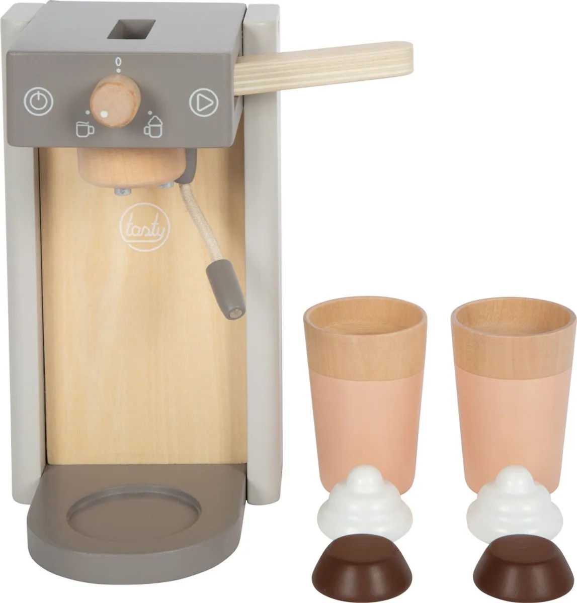 Kinder-Kaffeemaschine Kaffeemaschinen-Set, grau tasty von small foot in Mehrfarbig – Produktfoto