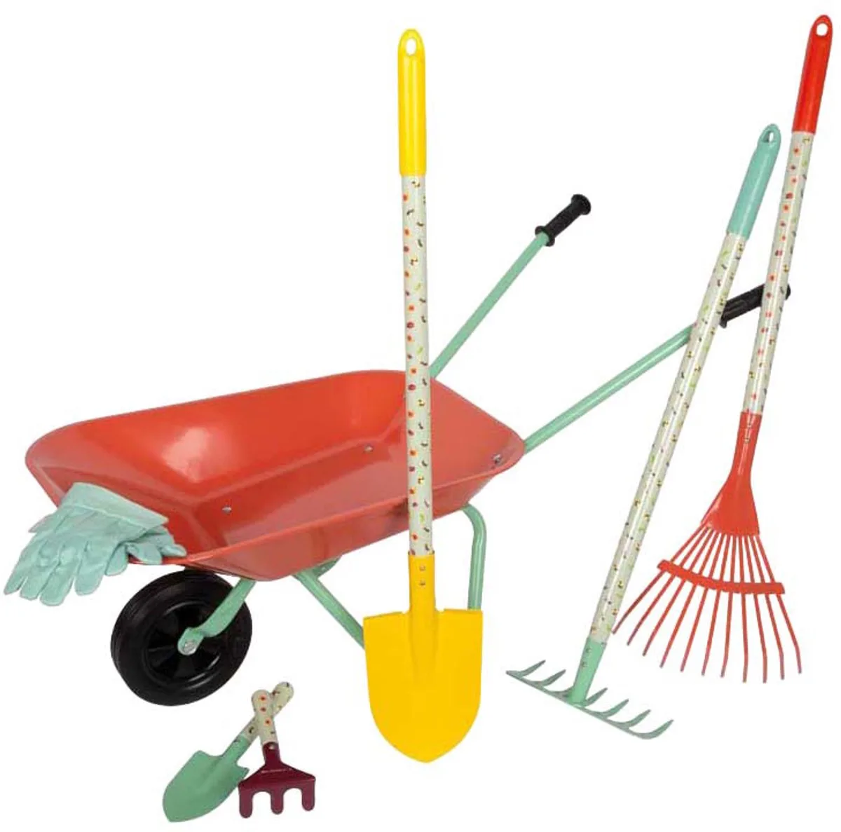 Kruiwagen met Tuingereedschap - 8dlg. by small foot in Multicolour – product photo