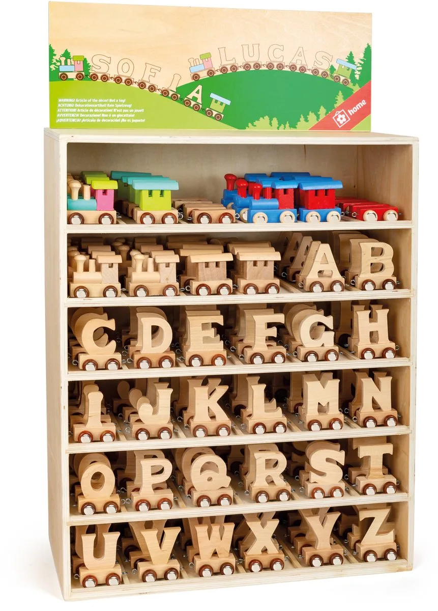 Letter Trein Display Gevuld, 180dlg de small foot en Multicolore – photo du produit
