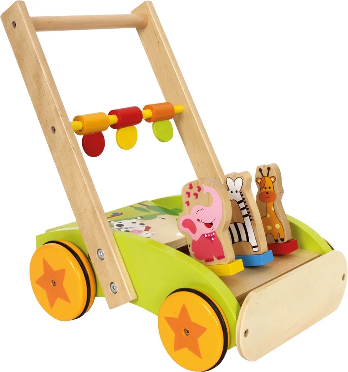 Loopwagen Dieren-revue - Vanaf 1 Jaar - 37 Cm de small foot en Lime Groen – photo du produit