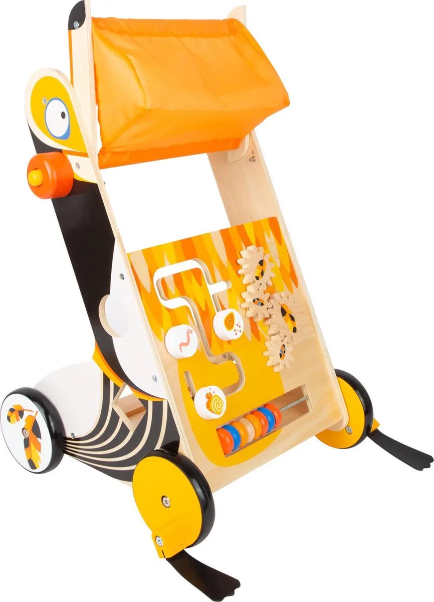 Loopwagen Toekan Junior 49 Cm Hout Oranje/geel von small foot in Schwarz – Produktfoto