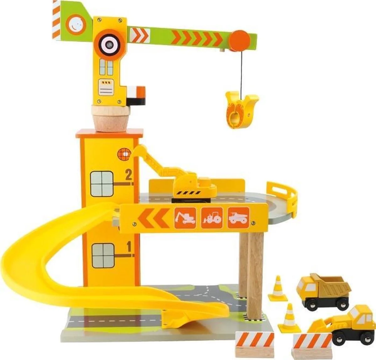 Parkeergarage Bouwkraan de small foot en Multicolore – photo du produit